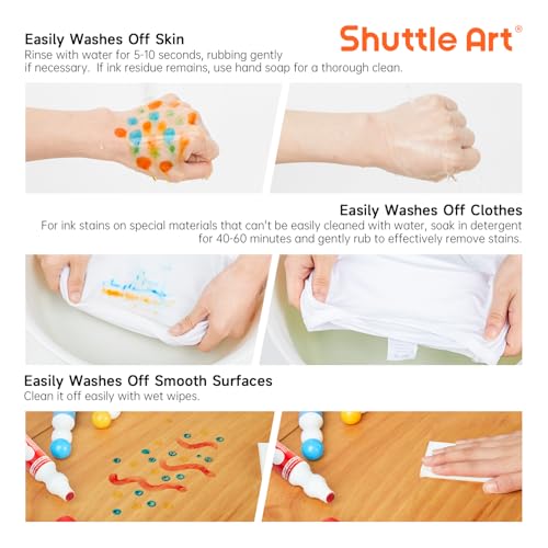 Shuttle Art Dot Makers, 12 Colors Bingo Daubers with 20 Unique Patterns of Dot Book for Toddler Art Activities, Non-Toxic Washable Coloring Markers for Preschool Kids Learning… by Shuttle Art - Image 6