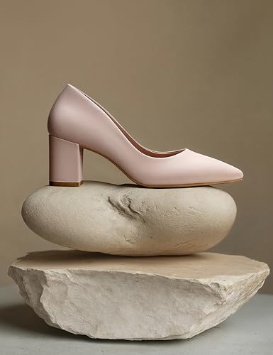 Image of Symbol Premium Women's 'Desk to Dinner' Block Heel Pumps (Ortholite Insole|Stylish Heels)