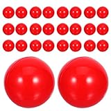 HIAKDOFT Bolas de Sorteo de 5 Cm Rojas, 50 Unidades, Pvc Reutilizable, Huecas y Abiertas para Juegos y Actividades de Fiesta, Suministros para Eventos y Sorteos