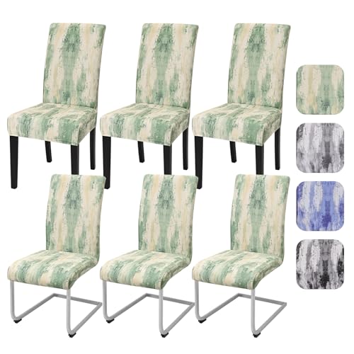 Housses de chaise pour salle dining et restaurant lot de 6 vert extensible - 2
