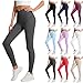 Girls Crossover High Waisted Leggings - Basic Solid Seamless Stretchy Workout Casual Yoga Dance Pants for 5-16 Years