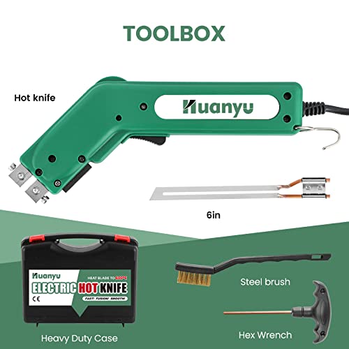 Huanyu Hot Cutter Knife Hot Knife Foam Cutter 150W 6In Straight Knife, Foam / Styrofoam Cutting Tool Up To 1112℉ Continuous Working, For Foam Carving / Sponge / Rope / Diy Sculpture #TOP5