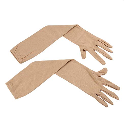Image of London Paree Pack of 2 UV Protection Gloves - Lightweight Cotton Sun Shield Gloves for Sunburn Prevention, Anti-UV Unisex Driving & Biking Gloves, Soft Breathable Hand Protection for Summer