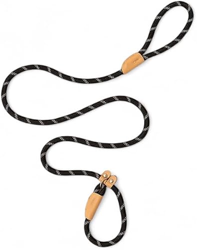 Dog Traction Rope Lead With Universal Safety Buckle, 1.8M X 1Cm, Black