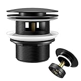 EXAKEY Tub Drain Black with Removable Pop-up Freestanding Bathtub Drain Stopper,Upgraded Free Standi