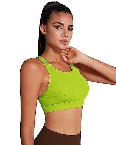 Image of QUEENIEKE BareFlow Women's Sports Bras with Phone Pocket Medium Impact Padded Racerback Workout Gym Crop Top Running Yoga Bra