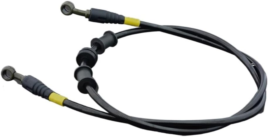 Motorcycle Brake Oil Hose Line Hydraulic Clutch Oil Hose Tube for Racing MX Black Motorcycle Dirt Bike Braided Steel 400 to 2300mm 90-28degre