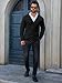 Runcati Mens Cardigan Sweaters V Neck Button Down Long Sleeve Casual Cardigan Slim Fit Knit Sweater with Pockets Black
