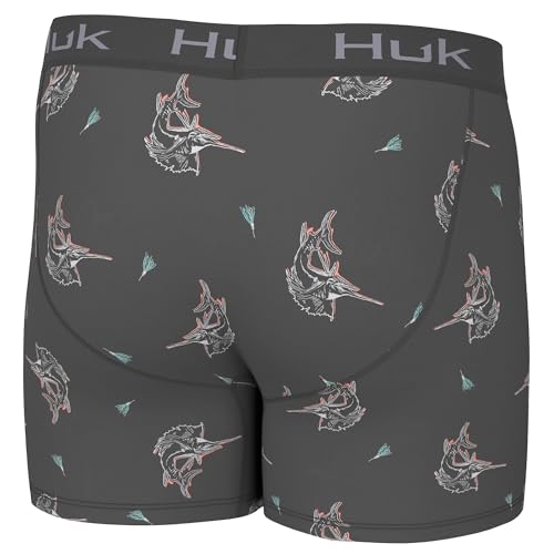 HUK mens Patterned Pursuit Boxer Brief, Performance Dry-fit Boxer Briefs for Men2