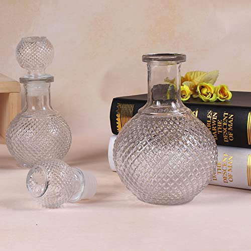 yeacher Garrafa de vidro decantador rápido em forma de bola transparente Garrafa de vinho de uísque