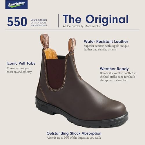 Blundstone Unisex Classic Comfort 550 Chelsea Boots in Braun und Schwarz