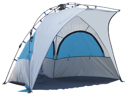Lightspeed Outdoors Bahia Quick Pop Up Beach Sun Shade, Blue