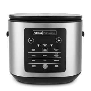 AROMA® 20-Cup Slow Cook Rice Cooker and Brown Rice Cooker with Lift-Out Pot Handles and Silicone Storage Lid — PFAS-Free CoreCoat™ Ceramic