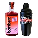 Bonbuz Alcohol Free Alchemy Spirit - 750ml, Non Alcoholic, Low Calorie, Keto, Gluten-Free, Sugar-Free Liquor Replacement, Slowburn + Cocktail Shaker, Spicy Mocktail Mix
