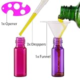 Zestaw 24 szklanych butelek perfum o pojemności 5 ml do olejków eterycznych do aromaterapii