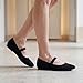 Imagen de GLAMORA Merceditas Mujer Bailarinas Manoletinas Mary Jane Ante Sintético Tira Elástica Zapatos Planos Flexibles Antideslizantes Transpirables Plantilla Acolchada Suela Goma black-39