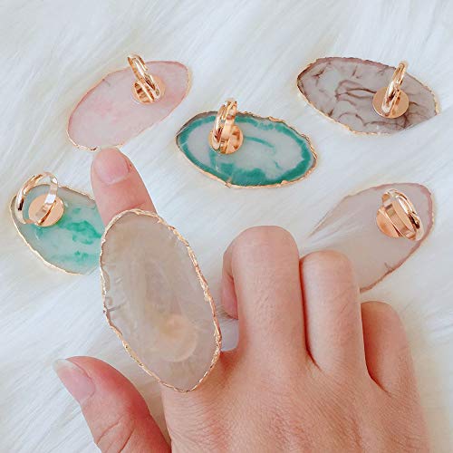 Yinpinxinmao Polish Mix Palette, Resin Nail Art Palette Paint Drawing Color Dish Golden Edge Resin Stone Paint Drawing Color Dish Manicure Nail Diy Tool(White) Milk Tea #TOP2