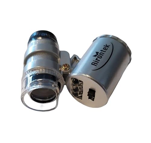 Mikroskop 60x Vergrößerung Airontek Growoptik LED Licht Grow Lupe UV-Licht Cover