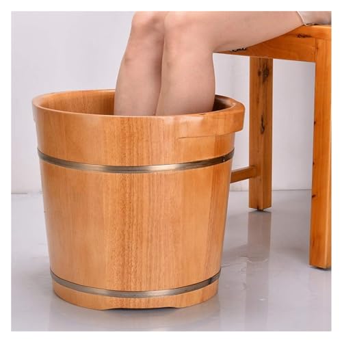 Tina para pies de madera maciza de roble 36x34 cm miniatura 2