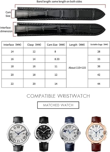 Sangle de montre en cuir authentique et boucle déployante premium