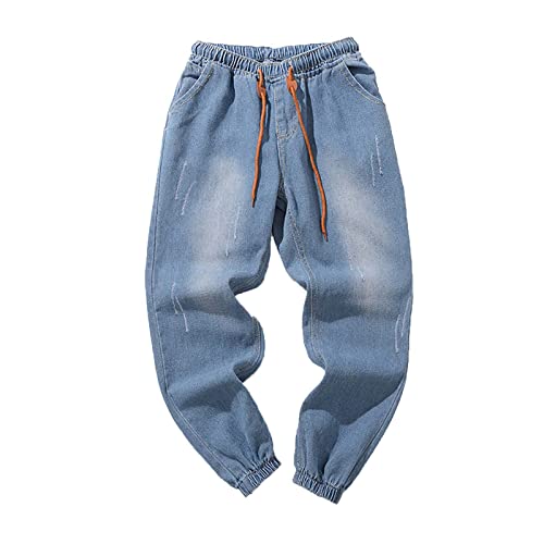 Generico Pantaloncini Palestra Uomo Cotone Jeans Elasticizzati Taglia 52 Vita