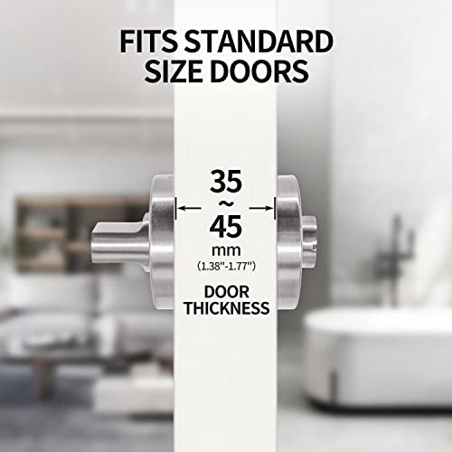 MARIE WC Türschloss Drehriegel 2 Sätze, WC-Rosette mit Belegtanzeige, V4A-Edelstahl WC Türschlösser türbeschlag für WC Badezimmer Innentür, Komplette Metallfertigung, Matt