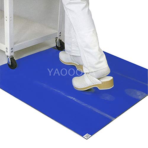 Yahea Sticky Mats Construction Adhesive Tacky Mats, Cleanroom For Shoes And Wheels For Dust And Dirt, Walk Off Mats Warehouse Hospital 60 Sheets 24×36Inch #TOP2