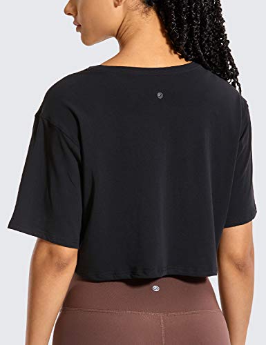 CRZ-YOGA-Womens-Pima-Cotton-Workout-Crop-Tops-Short-Sleeve-Yoga-Shirts-Casual-Athletic-Running-T-Shirts CRZ-YOGA-Womens-Pima-Cotton-Workout-Crop-Tops-Short-Sleeve-Yoga-Shirts-Casual-Athletic-Running-T-Shirts
