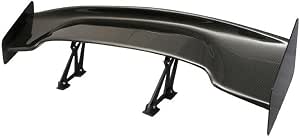 57" JDM GT Style Adjustable Rear Trunk Spoiler For Honda - Unpainted Black ABS, Bolt-On