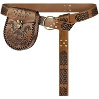 AYBUY CinturóN Medieval con Bolso, 2 Pcs Traje de Nigromante de