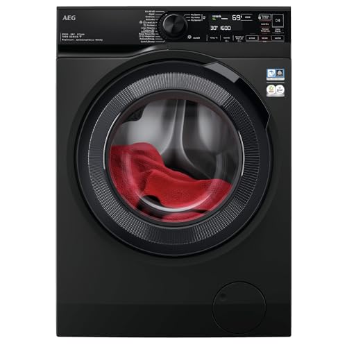 AEG LWR7316V6O Lavasecadora de Carga Frontal, Lava 10 Kg, Seca 6 Kg, Libre Instalación, 1600 rpm, Función Vapor, Cajón para Cápsulas PODS, Motor Inverter, Wifi, Negro, Clase D, Fabricado en UE