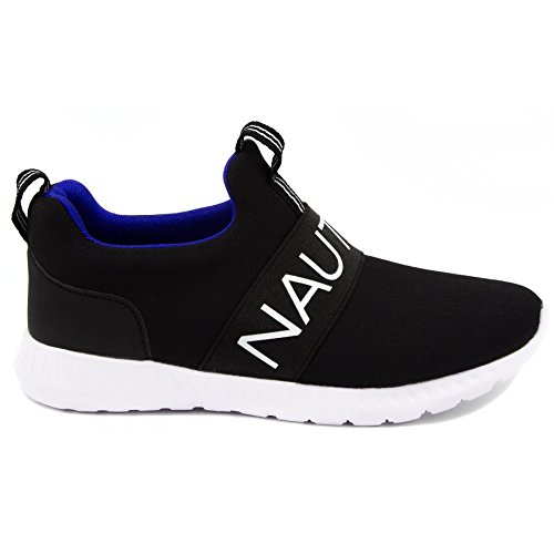 Nautica Kids Boys Youth Athletic Fashion Sneaker Running Unisex-Child Racer Shoe -Slip On- Little Kid/Big Kid-Canvey Youth-Black-3 #TOP1