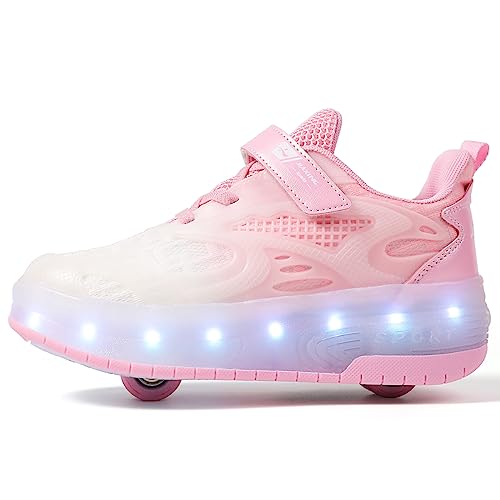 Image of Ylllu Kids LED Roller Skate Shoes with Wheel Light up Roller Shoes Gift for Girls Boys Children