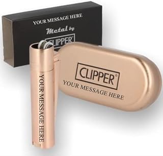 Limited Edition - Clipper Lighter ® Deep Laser Engraved Personalised Metal - Engraving Included for Birthdays, Anniversaries, Weddings and Valentines - Rose Gold