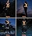 Led Light Up Running Vest Reflective Vest for runners night walking, Rechargeable LED Reflective Running Vest High Visibility with Adjustable Waist/Shoulde, Reflective Armband for Women Men (Orange)