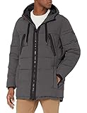 Andrew Marc Men's Mid Length Down Jacket, CHARCOAL (HOLDEN), Medium