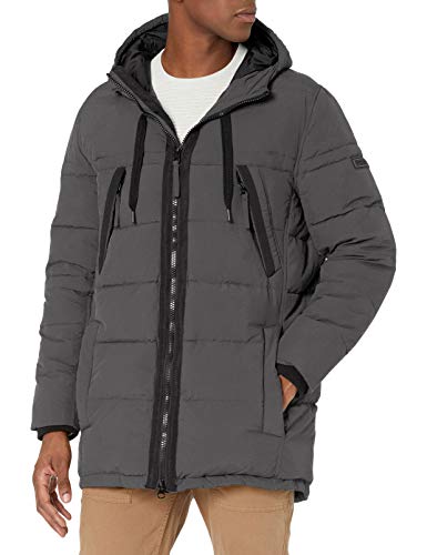 Image of Andrew Marc Men's Mid Length Water Resistant Crinkle Down Jacket