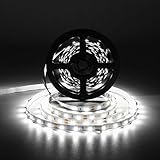 HOMELYLIFE Daylight White LED Strip Lights Non-Waterproof SMD2835 Flexible 16.4Ft 6500K Tape Light for Cabinets, Vanity Mirror, DIY Decor (No Power or Remote)