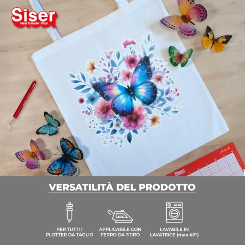 Siser Easy Color DTV Pack 5+5, termotransferowy winyl do druku atramentowego, 5 arkuszy A4 Easy Color i 5 arkuszy A4 z taśmą aplikacyjną