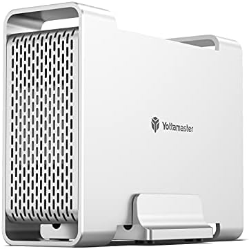 2 Bay RAID Hard Drive Enclosure, Yottamaster USB3.1 Gen2 Type C Aluminum External SATA HDD Enclosure with RAID 0/1/SPAN for 2.5" HDD, Support up to 8TB -[DR2RC3-25]