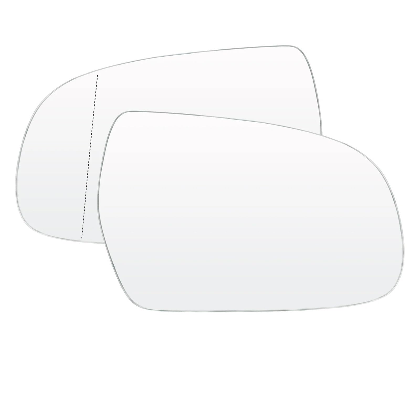Vitre rétroviseur chauffant avec plaque pour Audi A4 et A5 grand angle convexe - 7