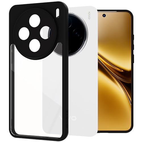 Image of KAPAVER Hybrid Series Back Cover Case Compatible with Vivo X200 (PC+TPU) (Black)