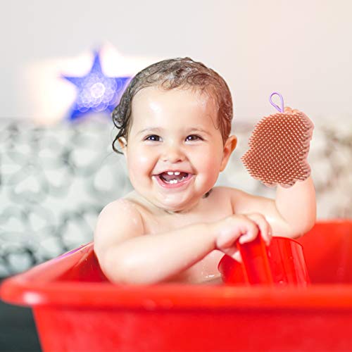 Heallily Baby Bath Silicone Brush Baby Scalp Massager Shampoo Brush Cradle Cap Brush Comb Scalp Care Brush For Baby Kids Pink #TOP5