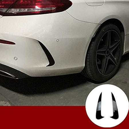 Schwarz Stossstange Heckspoiler Lufteinlasse Rahmen Zierleisten 2stk Amazon De Auto Motorrad