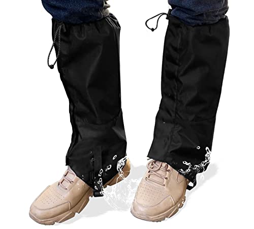 Zhiyin Snow Leg Gaiters, Waterproof Gaiters For Snow Boots, Winter Hiking Gaiters For Men And Women, Outdoor Shoe Gaiters With Anti-Tear 600D Nylon For Snowshoeing Climbing Hunting #TOP18