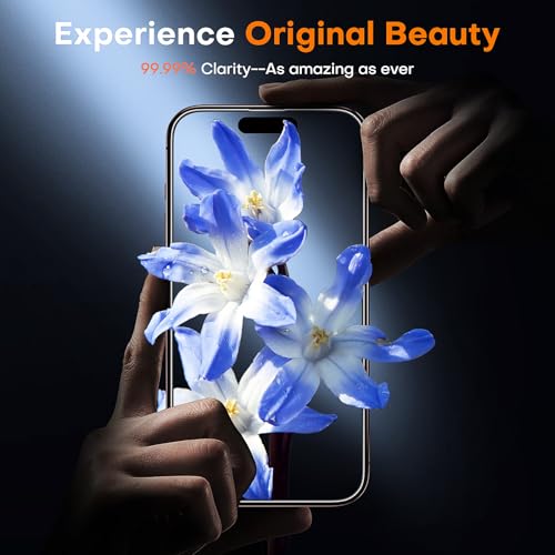 TOCOL 2 Pack for iPhone 16 Pro Screen Protector 6.3 Inch, Easy Installation Full Coverage No Bubbles No Dust Military Grade Shatterproof, 9H Hardness Tempered Glass Screen Protector, Case Friendly