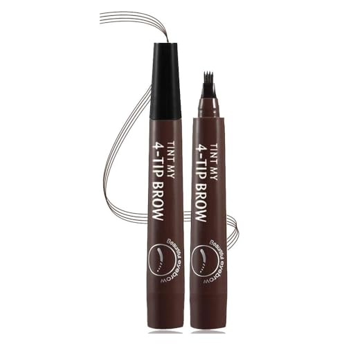 Lápiz Para Tatuaje de Cejas, Lápiz de Cejas Microblading, Lápiz de Cejas de 4 Puntos, Crea Un Maquillaje Duradero, Cejas Naturales Profesionales, Cubre áreas Dispersas, Lápiz de Cejas Impermeable