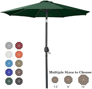 ABCCANOPY 7.5' Patio Umbrella Table Market Umbrella with Push Button Tilt for Garden