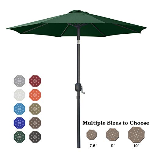 ABCCANOPY 7.5' Patio Umbrella Table Market Umbrella with Push Button Tilt for Garden
