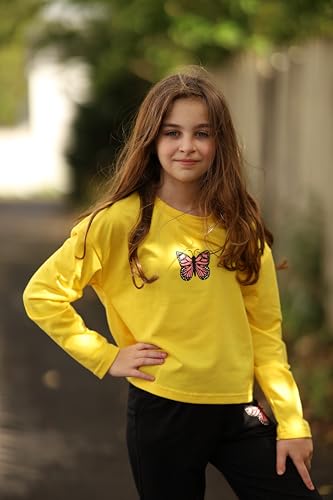 Image of Arshiner Girls 2 Piece Outfits Kids Tie Dye Sweatsuits Set Long Sleeve Shirt and Pants Set Size 5-14 Y